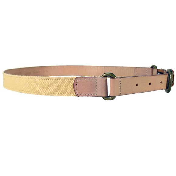 LIEBESKIND Berlin Canvas/Leather Belt Hay/Powder Women's XL/95cm (34"-38") - Picture 5 of 7
